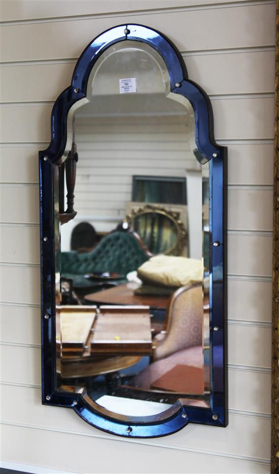 A 20th century Venetian style wall mirror, 3ft 1.5in. x 1ft 6.5in.